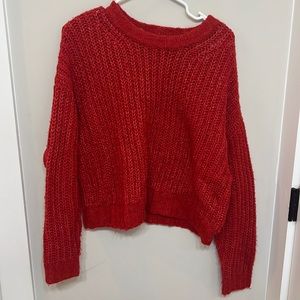 American Eagle red sweater